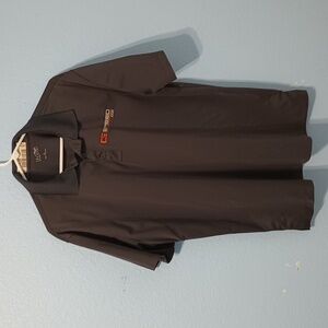 UniSport Mens Brown Polyester Polo Shirt "G Speed.com" Logo.Short Sleeve Size:XL